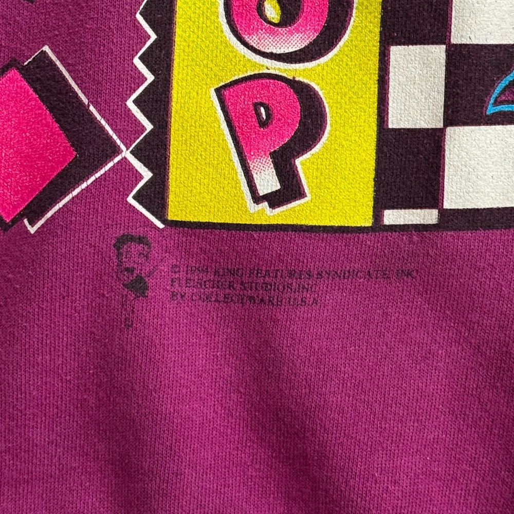 90s Vintage Betty Boop Crew Neck 1994 Purple Sweatshirt - Picture 6 of 8